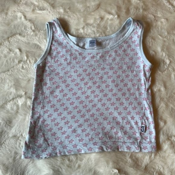 2/$25 Kloz Tanks Tops Pink Floral and Blue with Stars Girls Size 4/5 - Picture 3 of 13